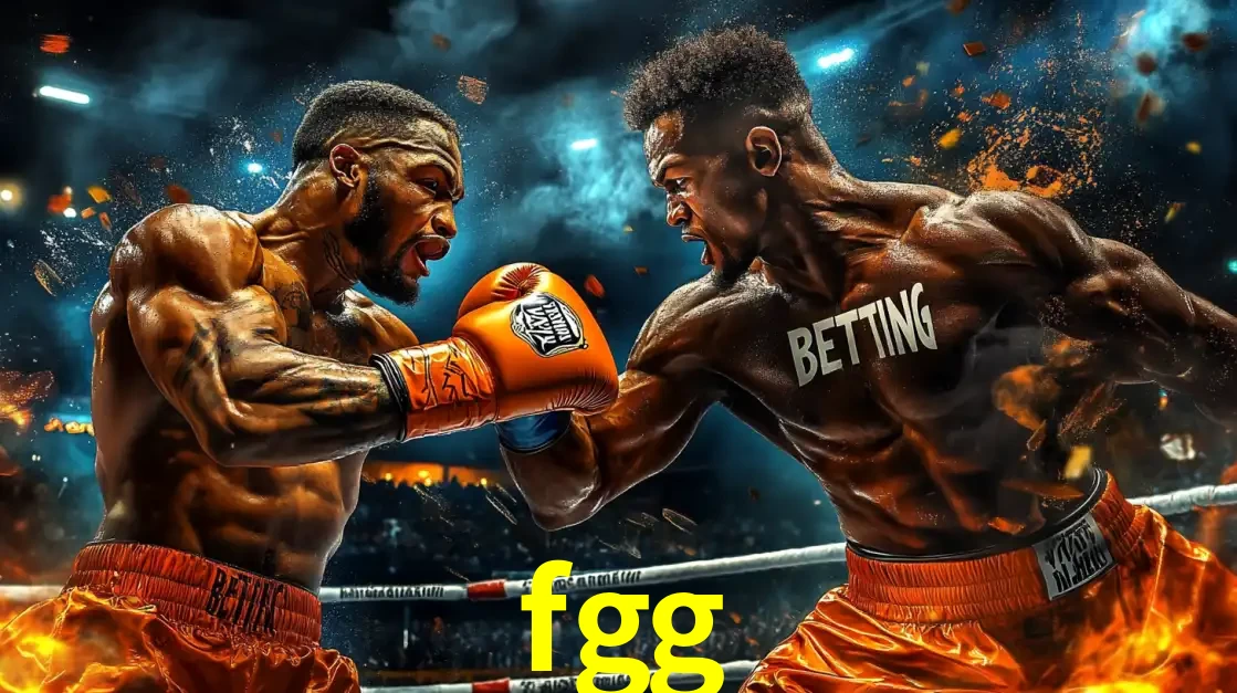 Dois boxeadores em uma luta intensa e explosiva, representando a adrenalina e as oportunidades de apostas em esportes de combate disponíveis na plataforma fgg.